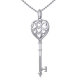 Heart Spiritual Enchantment Key Silver Pendant TPD5709 - Jewelry