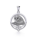 Celtic Owl Silver Pendant TPD5718