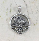 Celtic Owl Silver Pendant TPD5718 - Jewelry