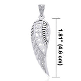 Celtic Angel Wing with Rune Symbols silver Pendant TPD5736 - Jewelry