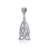 Celtic Father-Mother-Child "Family A Born For Eternity "Triquetra or Trinity Knot Silver Pendant TPD5781 - Jewelry