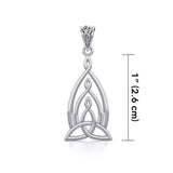 Celtic Father-Mother-Child "Family A Born For Eternity "Triquetra or Trinity Knot Silver Pendant TPD5781 - Jewelry