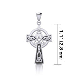 Celtic Cross with Trinity Knot Silver Pendant TPD5809 - Jewelry