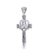 Celtic Cross with Trinity Heart Silver Pendant TPD5810
