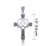 Celtic Cross with Trinity Heart Silver Pendant TPD5810 - Jewelry