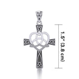 Celtic Cross with Trinity Heart Silver Pendant TPD5810 - Jewelry