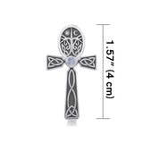 Celtic Ankh Tree of Life Silver Pendant with Gem TPD5813 - Jewelry