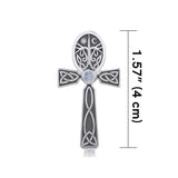 Celtic Ankh Tree of Life Silver Pendant with Gem TPD5813 - Jewelry