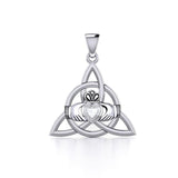 Triquetra Claddagh with Gemstone Silver Pendant TPD5814 - Jewelry