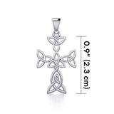 Celtic Triquetra or Trinity Knot Cross Silver Pendant TPD5815 - Jewelry