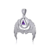 Angel Wings Recovery Pendant with Gemstone TPD5840