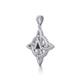 Celtic Four Point Knot Recovery Pendant with Gemstone TPD5841 - Jewelry