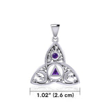 Celtic Trinity Recovery Pendant with Gemstone TPD5842 - Jewelry