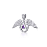 Angel Wings Recovery Pendant with Gemstone TPD5844 - Jewelry