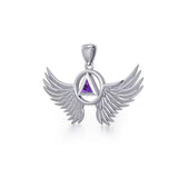 Angel Wings Recovery Pendant with Gemstone TPD5846 - Jewelry