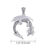 Dragon with Celtic Silver Pendant TPD5849