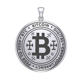 Bitcoin Sterling Silver Large Pendant TPD5862