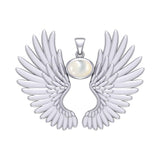 Guardian Angel Wings Silver Pendant with Birthstone TPD5867 - Jewelry