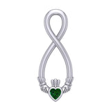 Irish Claddagh Infinity Silver Pendant TPD5879 - Jewelry