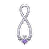 Irish Claddagh Infinity Silver Pendant TPD5879 - Jewelry