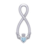 Irish Claddagh Infinity Silver Pendant TPD5879 - Jewelry