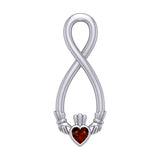 Irish Claddagh Infinity Silver Pendant TPD5879 - Jewelry