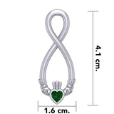 Irish Claddagh Infinity Silver Pendant TPD5879 - Jewelry