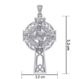 Saint Brigids Celtic Cross Silver Pendant TPD5881