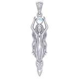 Goddess Brigid Silver pendant with Gem TPD5889