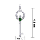 Irish Claddagh Spiritual Key Silver Pendant TPD5903 - Jewelry