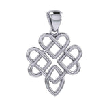 Triple Celtic Knotwork Heart Silver Pendant TPD5914