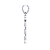 Triple Celtic Knotwork Heart Silver Pendant TPD5914 - Jewelry