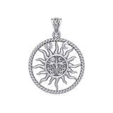 The Sun and Tree of Life Silver Pendant TPD5926