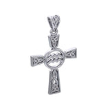 Celtic Cross Aquarius Astrology Zodiac Sign Silver Pendant TPD5946 - Jewelry
