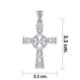 Celtic Cross Pisces Astrology Zodiac Sign Silver Pendant TPD5947 - Jewelry