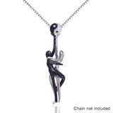 Yin Yang Lovers Silver Pendant TPD596 - Jewelry