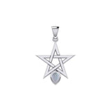 Five-Pointed Star Spirit Sterling Silver Pendant with Gemstone TPD5963