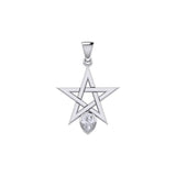 Five-Pointed Star Spirit Sterling Silver Pendant with Gemstone TPD5963
