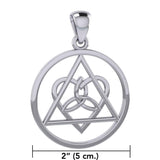 Large Celtic AA Symbol Sterling Silver Pendant Jewelry TPD6004 - Jewelry
