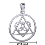 Large Celtic AA Symbol Sterling Silver Pendant Jewelry TPD6004