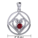 Large NA Recovery with Heart of Power Silver Pendant TPD6006 - Jewelry