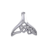 Celtic Whale Tail And Double Heart Silver Pendant TPD6054 - Jewelry