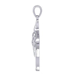 Manta Ray with Celtic Heart in the center Silver Pendant TPD6059 - Jewelry