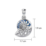 Celtic Nautilus And Double Heart Pendant TPD6082 - Jewelry