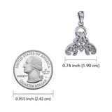 Celtic Octopus with Triple Heart Silver Pendant TPD6092 - Jewelry