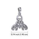 Celtic Octopus with Triple Heart Silver Pendant TPD6092 - Jewelry