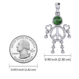 Peace Love and Celtic Tritinty Knot Doll Silver Pendant TPD6106 - Jewelry