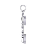 The Trishul Om Swastik Symbols Silver Pendant with Celtic Border TPD7001 - Jewelry