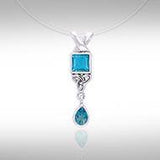 Celtic Knotwork and Gems Silver Pendant TPD701 - Jewelry