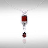 Celtic Knotwork and Gems Silver Pendant TPD701 - Jewelry
